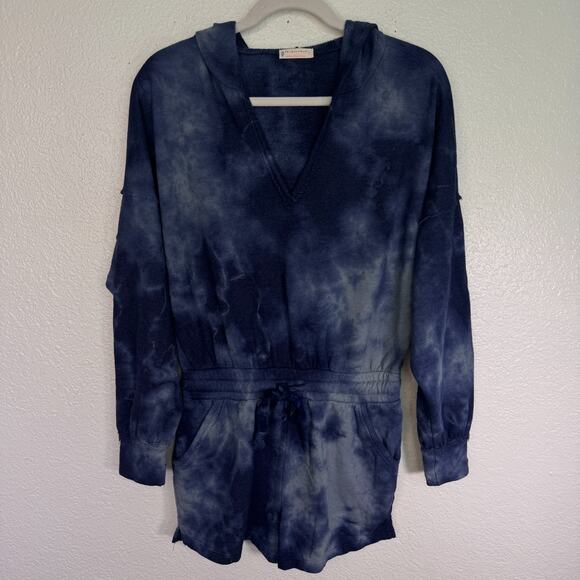 Free People Romper Womens Small Tie Dye Terry Cloth Lounge Jumpsuit FP Movement - Picture 1 of 11